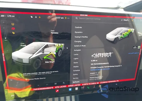 2025 Tesla Cybertruck Cyberbeast z USA, uszkodzony, nr VIN 7G2CEHEE6SA062275